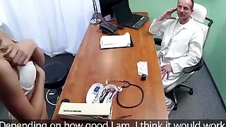 Cock sucking Ivana rides big dick after blowing doctors cock