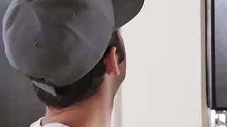 Bigtitted CFNM femdoms banging cheeky voyeur