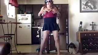 Crossdresser, Kleid, Schwuler Sex, Strumpfhose