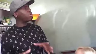 Hot ass blonde MILF with big boobs fucked by three BBCs