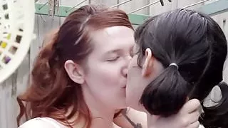 Hairy lesbians Darcy and Dion lick pubes