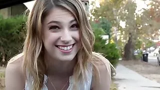 Sexy brunette teen got picked up and banged hard