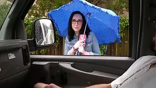 Nerdy Bookworm with glasses takes a ride on a firm schlong