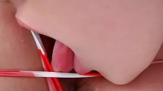 Enema sappho squirting cream on face