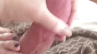 Cum on Blue Toes