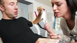 Sexy babysitter also knows how to handle big dicks