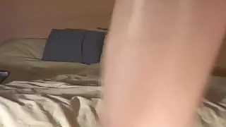 putting on tan sparkly panthose