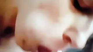 slut slowed Italian blowjob cumshot in mouth