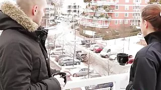 Hot brunette getting stuffed with boyfriend