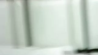 Sleepy shebabe in red lingerie strips and sucks a candy cane