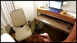 Big facial for crossdresser Kimberly