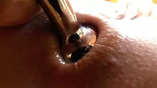 Assfetish beauty toys with her tight asshole