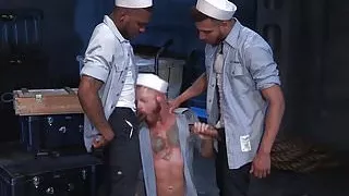 Sailor Submits to Latino and Ebony Navy Hunks