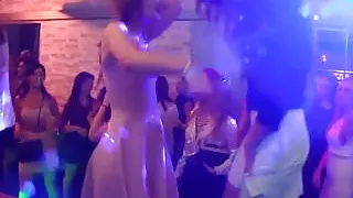 Amateur party euro doggystyled in orgy