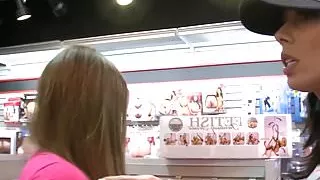 Lesbian foursome with petite mischievous babes