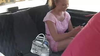 Cocksucking taxi euro babe taken for a ride