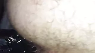 My girlfriend fucks me with her strapon black dildo