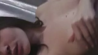 Fascinating babe with big boobs masturbates passionately