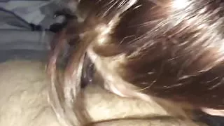 Sucking my small dick