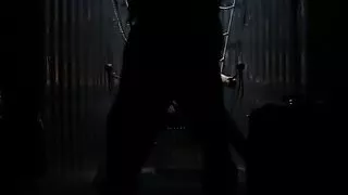 Restrained interracial cunt roughly punished