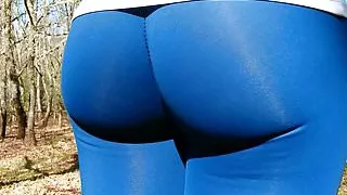 Ass leggings blue booty yoga pants