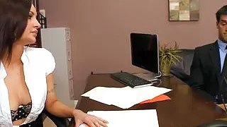 Babe Amy Reid at work