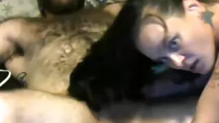 Sexy Brunette Hairjob