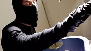 Busty babe fantasy fucked by house intruder