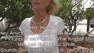 MAture Blonde MILF Stops For A Few Pics