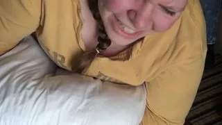 A Girl Double Strapped - Spanking