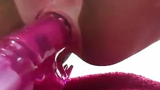 Wife's big clit and unique pussy gaping asshole