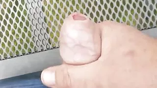 Public wank in the garden