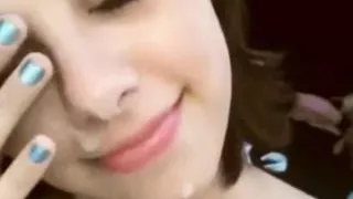Cum in her mouth