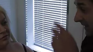 Meeting with blonde bbw leads to cock riding