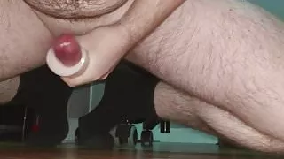 Making a big mess with my pocket pussy