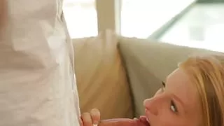 Smalltitted beauty pussydrilled on the couch