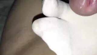 Ninja nylon stocking footjob