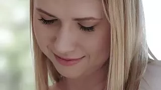 Babe Violette Purel receives a huge load of cum on her feet