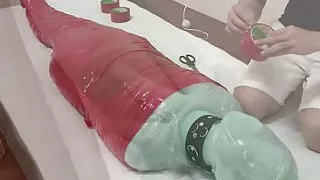 3 Layere Mummification bondage breath paly