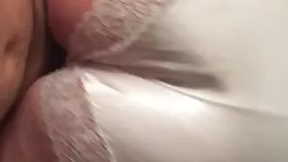 Satin ass wife riding slow
