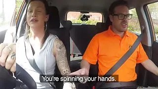 Fake Driving School Advanced horny lesson in sweaty mess