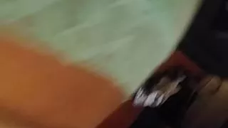 Black granny gives blowjob finished with hand job