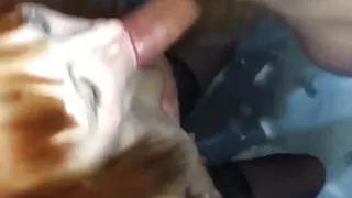 Gangbang with Russian redhead whore