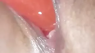 Dildo fucking up close