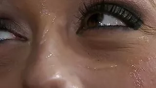 Smalltits slaved facefucked by her master