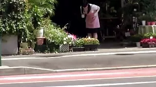 Petite japanese florist pussyfucked in store