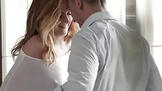 Euro amateur butt fucked while riding cock