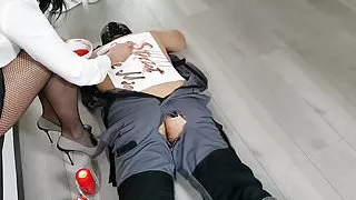 Strict Wife Mia and the hot wax on the slave back