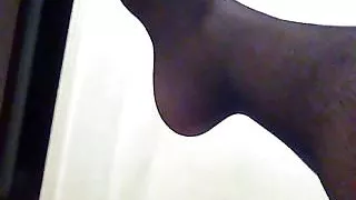 Nylon Foot Mirror Tease