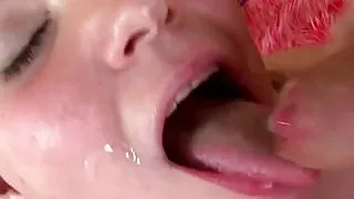Her lover enjoys tapping her cock onto her pussy during